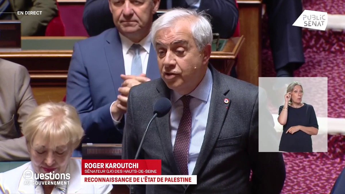 Reconnaissance de l'Etat palestinien : "Le 18 juin 1940, le général de Gaulle a dit non à l'horreur nazie. Ne donnez pas le sentiment le 18 juin 2025 que la France et le chef de l'Etat se soumettent à l'horreur islamiste." Roger KAROUTCHI #QAG