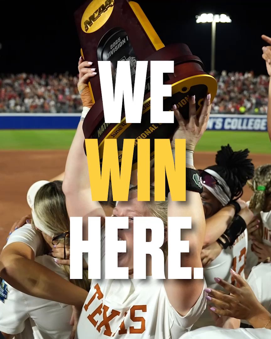 Horns up for the national champions 🤘 Congrats, Texas Softball 🏆
