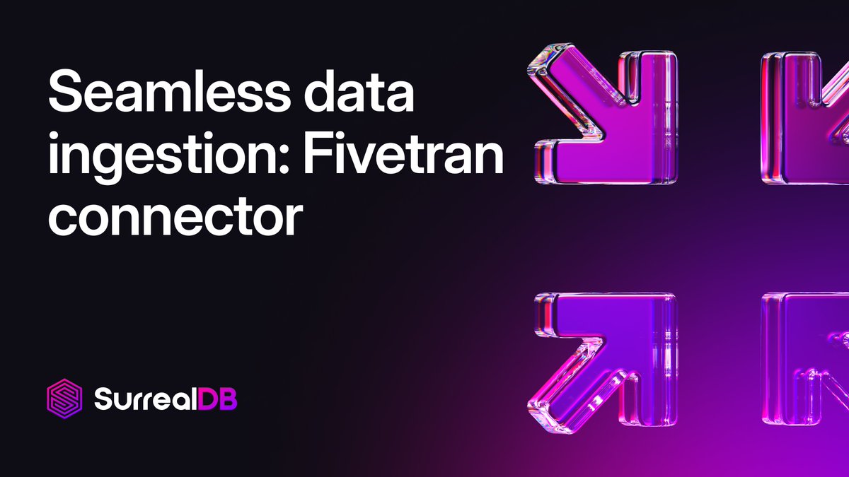 Ingest data from hundreds of sources into our multi-model database with the Fivetran connector for SurrealDB. There’s zero manual overhead and no code, so you can spend more time building your AI apps. Learn more. 👉