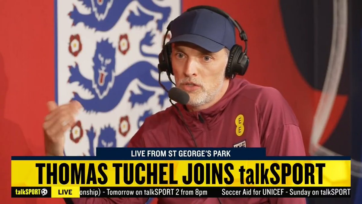 😳 "We need to get our expectations right!" Thomas Tuchel says England need to celebrate more and questions if holding back is just English culture.. 👀 Watch the FULL EXCLUSIVE interview! 👉 #ThomasTuchel #England #talkSPORT