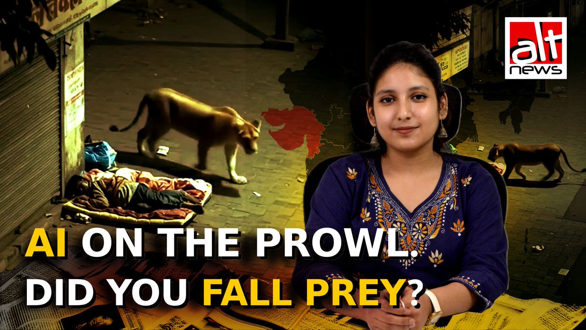 The widely viral video of a lioness sniffing a sleeping man does not show a real incident. It is AI on the prowl, not a real animal. Did you fall prey? Well, a few news channels did. Watch this #AltNewsVideoReport