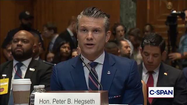Exchange between U.S. Senator Mitch McConnell and @SecDef Hegseth. McConnell: "Who's the aggressor and who's the victim in the conflict? Hegseth: "Russia is the aggressor." McConnell: "Which side do you want to win?" Hegseth: "This president is committed to peace in that conflict..."