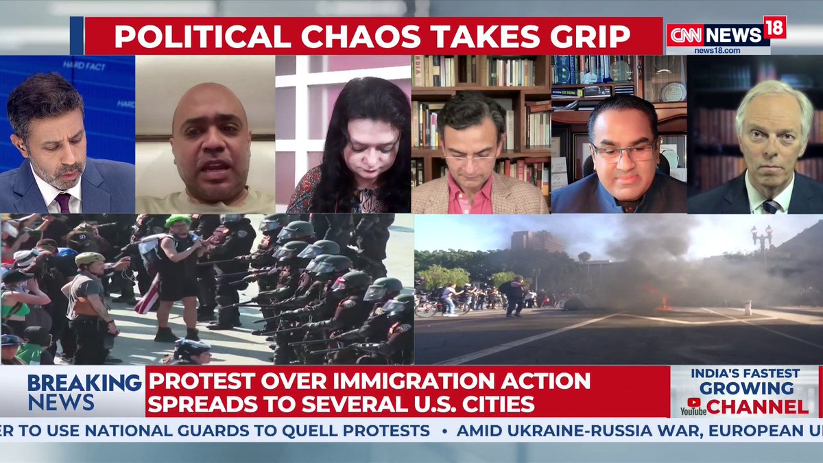 #LARiots | LA has a storied history of riots, even through Trump's first term, essentially to protect criminals: Senior Fellow, IPCS Abhijit Iyer-Mitra Author Anand Ranganathan, Author & Journalist Spencer Critchley and BJP's Sanju Verma share their views #LosAngeles #TheHardFacts | Rahul Shivshankar