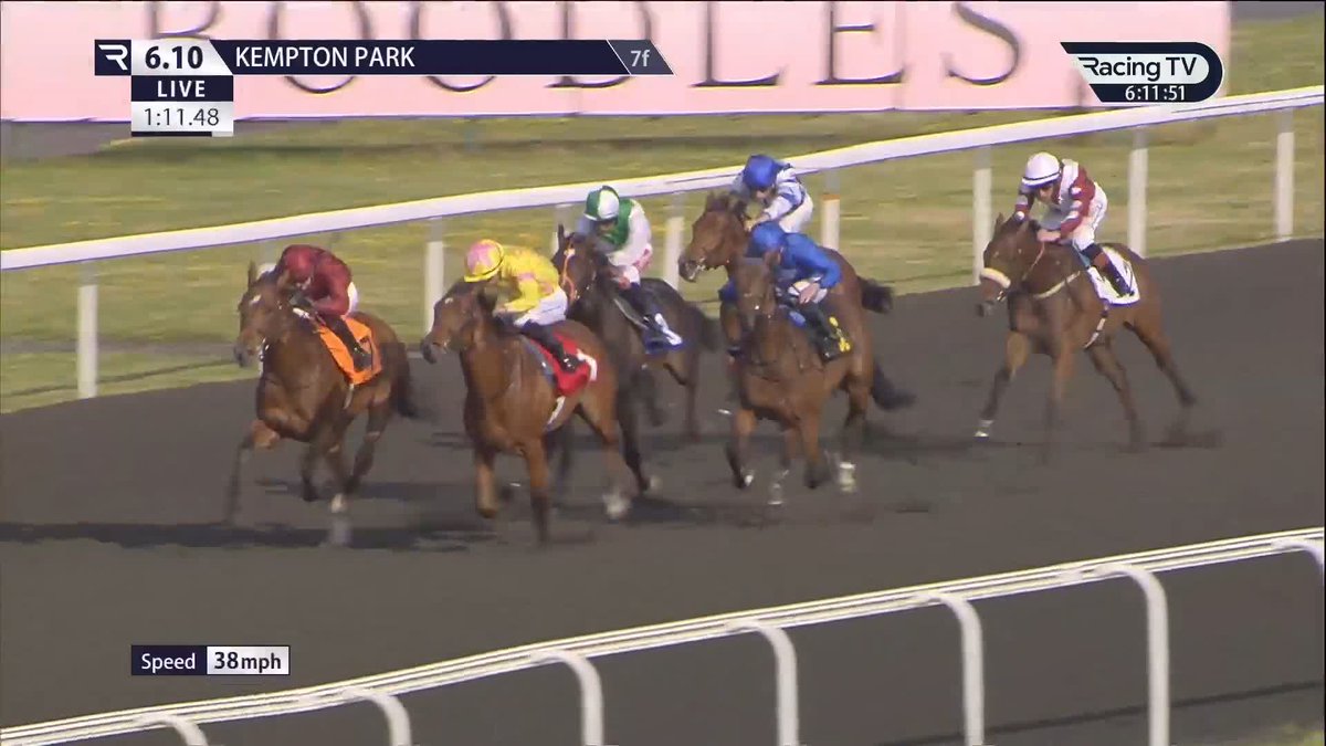 Timed to perfection ⌛️ Miss Honey (Too Darn Hot) overcomes greenness to justify short odds on debut under a clever ride from William Buick. A promising debut indeed! Godolphin | Unibet