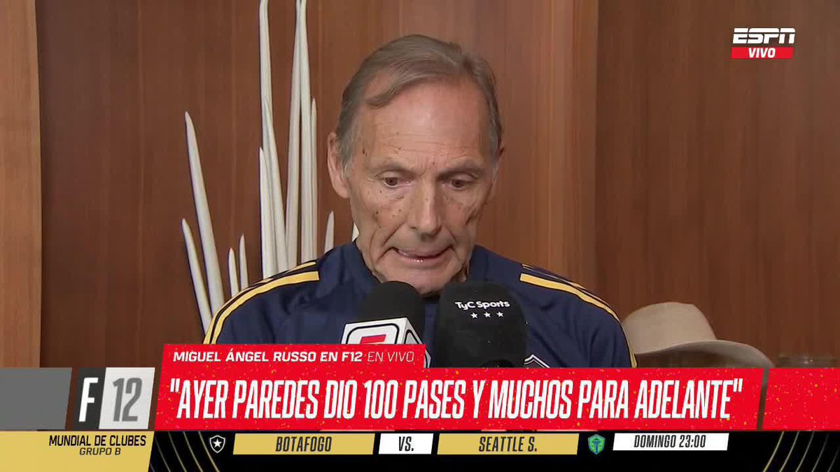 🗣️Miguel Ángel #Russo s/#Paredes: "Calma, tranquilidad. No digo absolutamente nada porque de eso se encarga Román y los dirigentes. Todo vendrá".