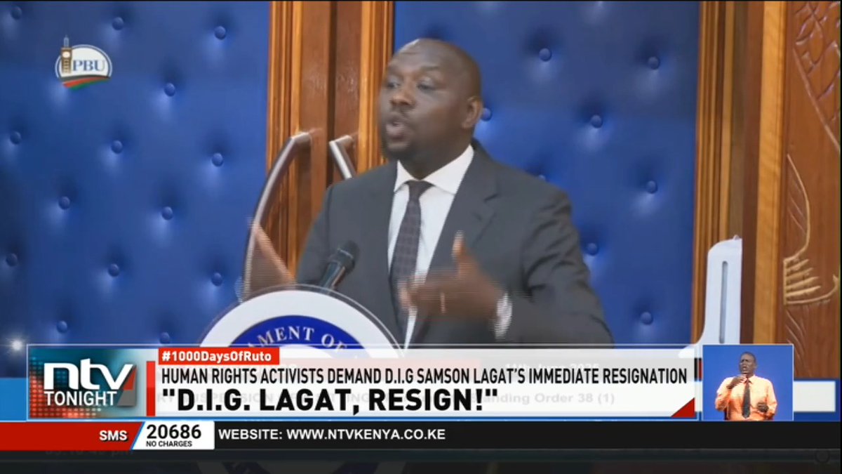 "D.I.G. Lagat, Resign" Deputy Inspector-General of Police Eliud Lagat is now under intense pressure to resign over the murder of Albert Ojwang. Interior CS Murkomen and top security bosses also told t step aside. #NTVTonight Number8, the poet Kevin Mutai