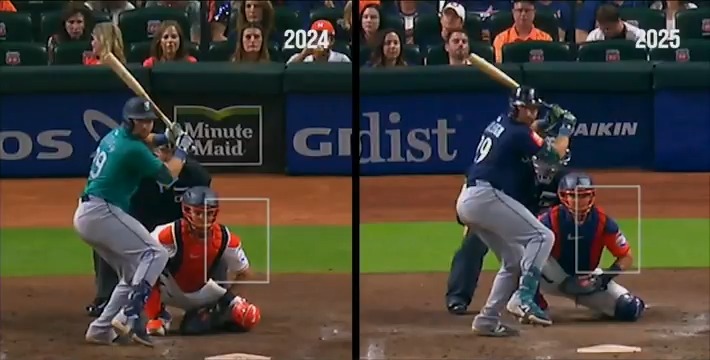 Cal Raleigh reminds Tom Verducci of this Hall of Famer's pull-side power! 👀 #MLBCentral | #TridentsUp