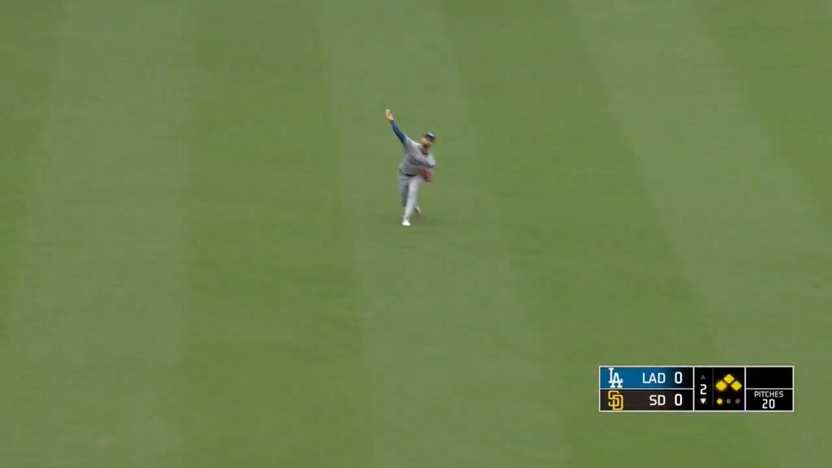 Andy Pages uncorks a 99 MPH throw to cut down the runner at home! 🔥