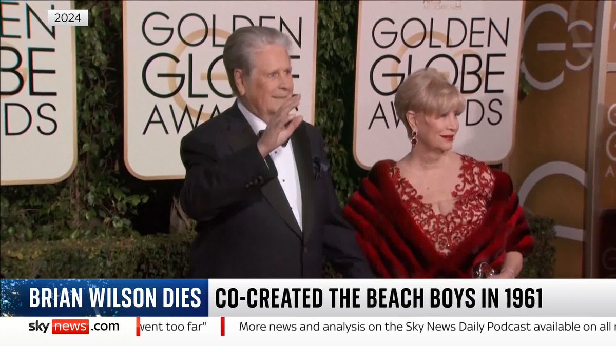 “I think for him it was always about the music, always about the sound,” says Peter Ames Carlin, Brian Wilson’s biographer, reflecting on the legacy of the Beach Boys legend. “I don’t know what a world would be like without the Beach Boys.” 📺 Sky 501
