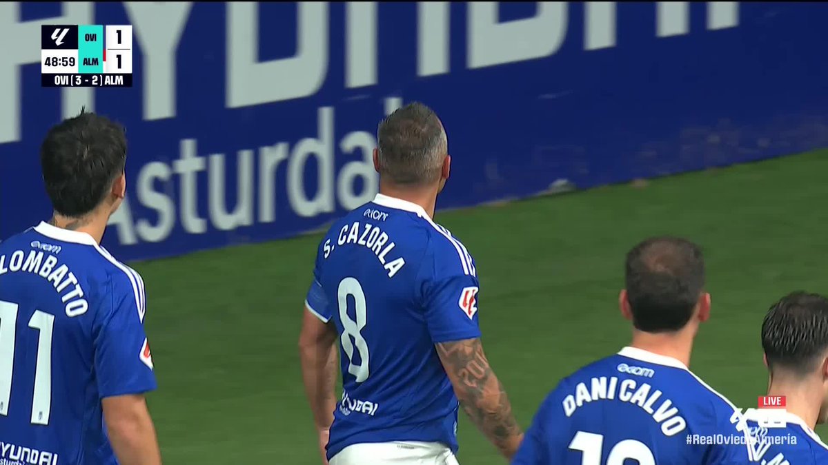 "The fairytale story continues!" 🎙️ At 40 years old, Santi Cazorla scores the free kick that sends his boyhood club Real Oviedo through to the LALIGA promotion playoff final 🙌 What a moment 💙