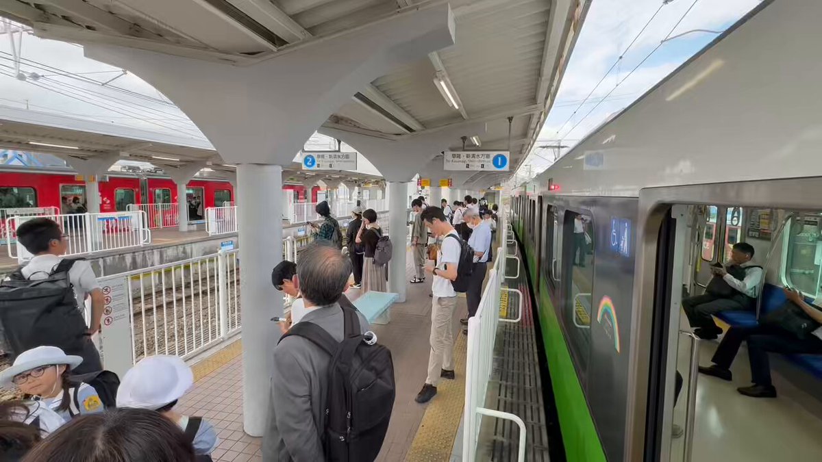 上下線急行待避、多分ここは東横線
