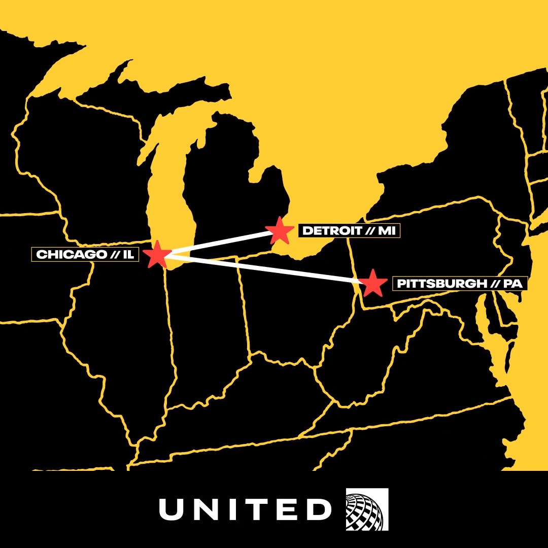 Pittsburgh 🛫 Chicago 🛬 Detroit