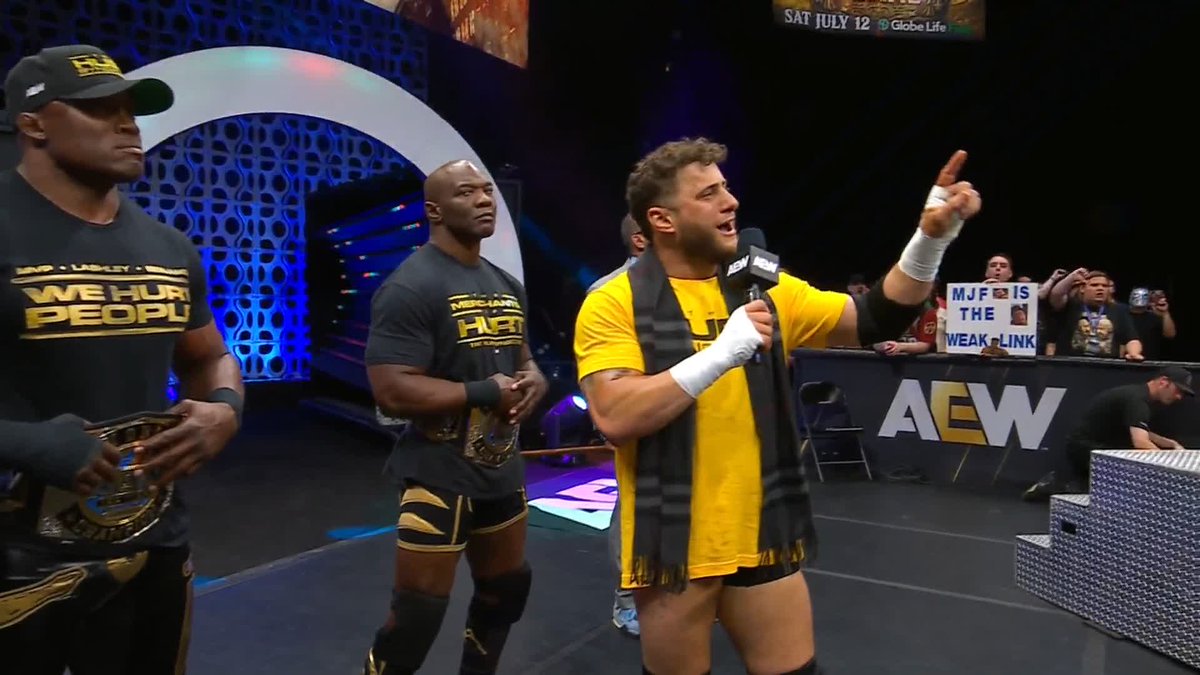 "I look forward to ripping that dime store mask off your stupid face!" - Maxwell Jacob Friedman™️ Watch #AEWSummerBlockbuster LIVE on TBS &amp; MAX