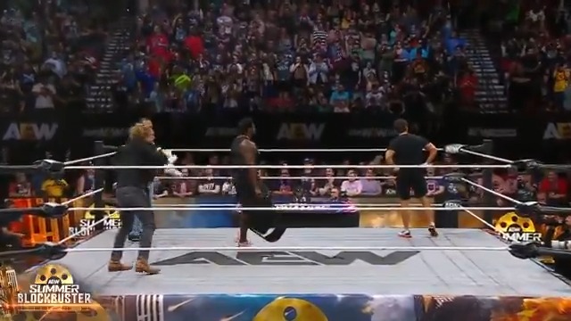 The Opps are here and send The Death Riders running! Watch #AEWSummerBlockbuster LIVE on TBS & MAX