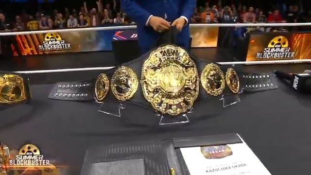 WINNER TAKES ALL! The first look at the new AEW Unified Championship! Watch #AEWSummerBlockbuster LIVE on TBS &amp; MAX
