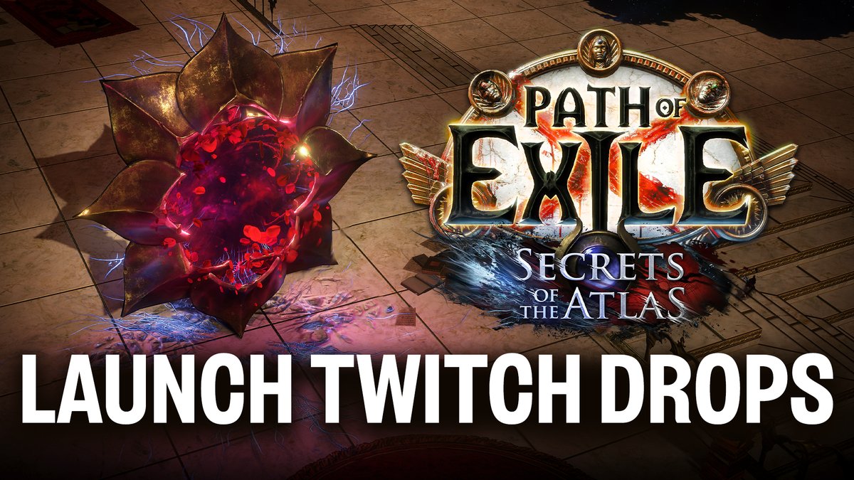 To celebrate the launch of Path of Exile: Secrets of the Atlas, we'll be running two weeks of Twitch Drops as well as a Support a Streamer campaign starting from June 13th PDT! Check them out in the video below, or find out more in this news post: