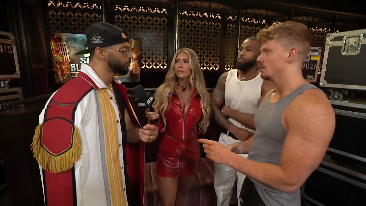 The quest for gold continues for Ricochet! Are Blake Christian ブレイク・クリスチャン &amp; BigShottyLee the perfect fit for his group? Watch #AEWSummerBlockbuster LIVE on TBS &amp; MAX