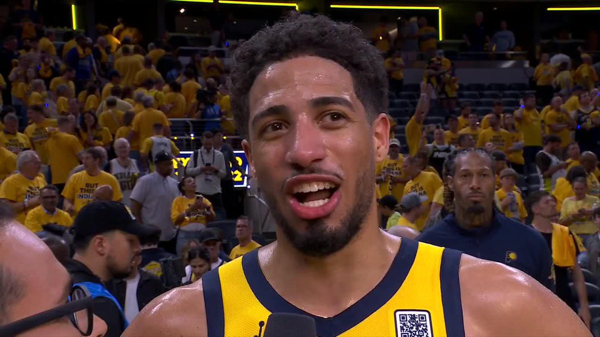 "He gon' go home, he outta pocket for them jeans." —Tyrese Haliburton on his dad after Game 3 😂😭