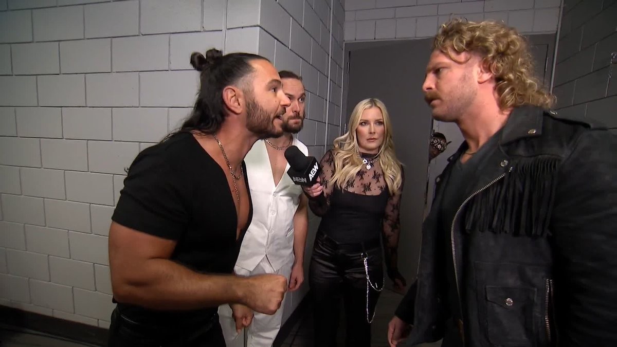 Hangman Adam Page made it clear—the Matt & Nick Jackson need to back off. But with Swerve Strickland catching every word, things continue to escalate. Watch #AEWSummerBlockbuster LIVE on TBS & MAX