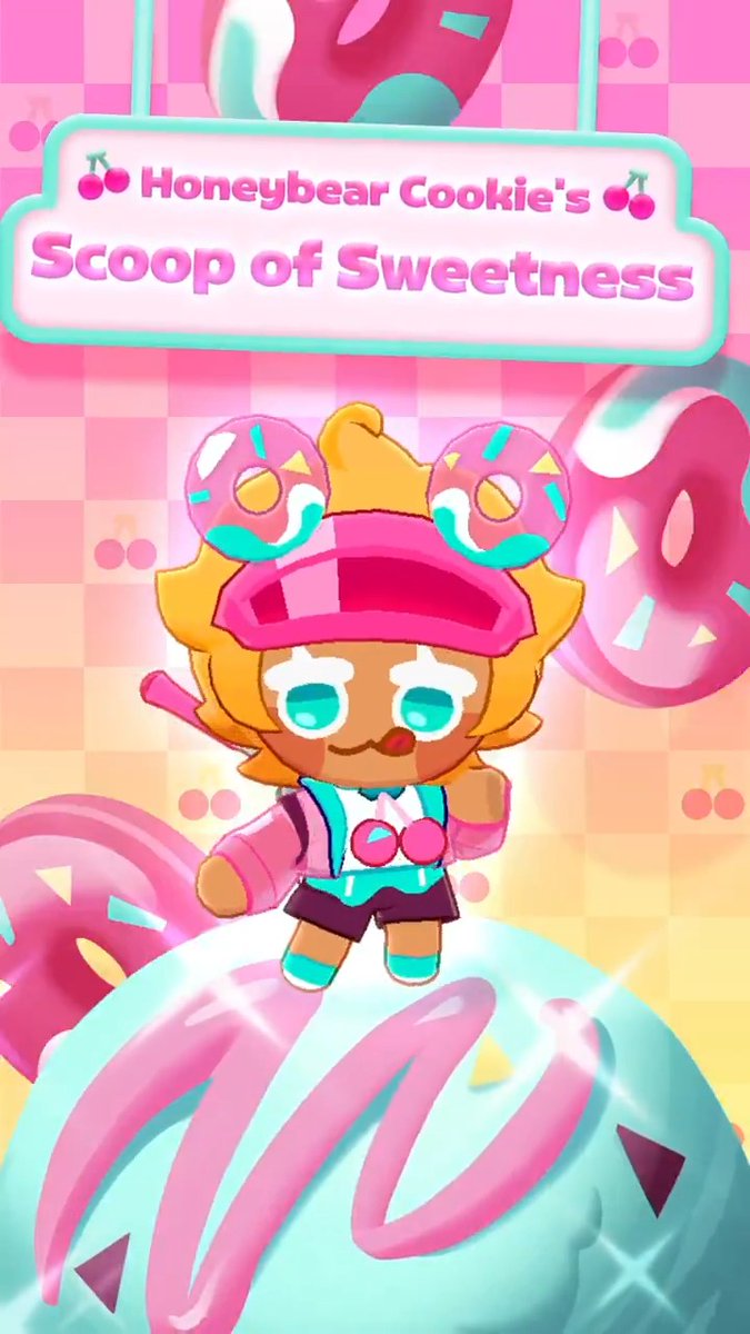 Ice cream! Ice cream! 📢 Who wants some ice cream?🍦 Honeybear Cookie runs around offering Scoops of Sweetness as big as he is! 🍨