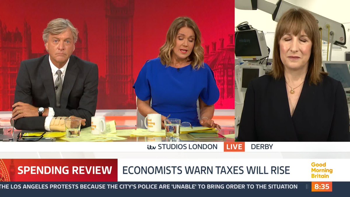'What taxes are going to go up to pay for your spending plans?' Susanna Reid asks Chancellor Rachel Reeves.