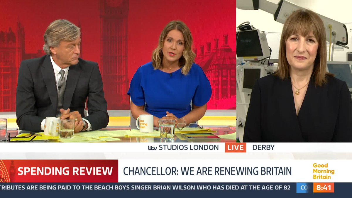 'Do you see a possibility that you are going to tax businesses, tax working people, tax employers?' Susanna Reid asks Chancellor Rachel Reeves.