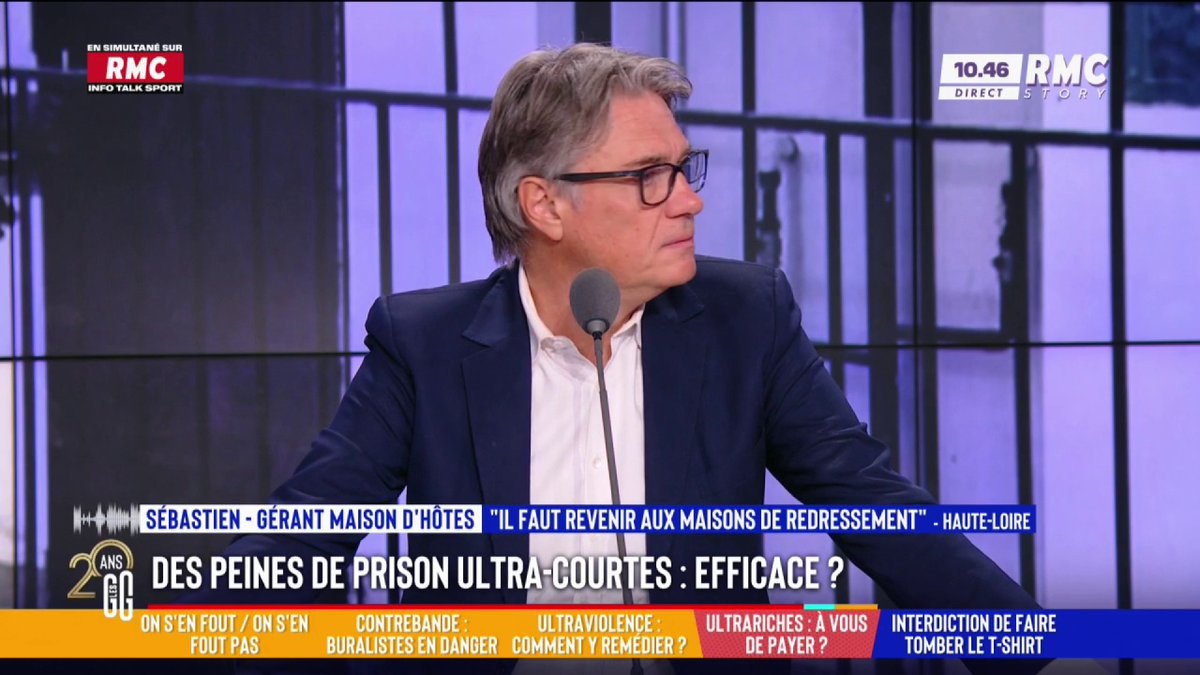 👮♂️ Des peines de prison ultra-courtes 📞 Sébastien : "La solution serait de refaire des maisons de redressement ! Les retirer aux parents, leur enlever les allocations et de les redresser par les militaires ! Vu que les parents sont incapables de les gérer..." #GGRMC