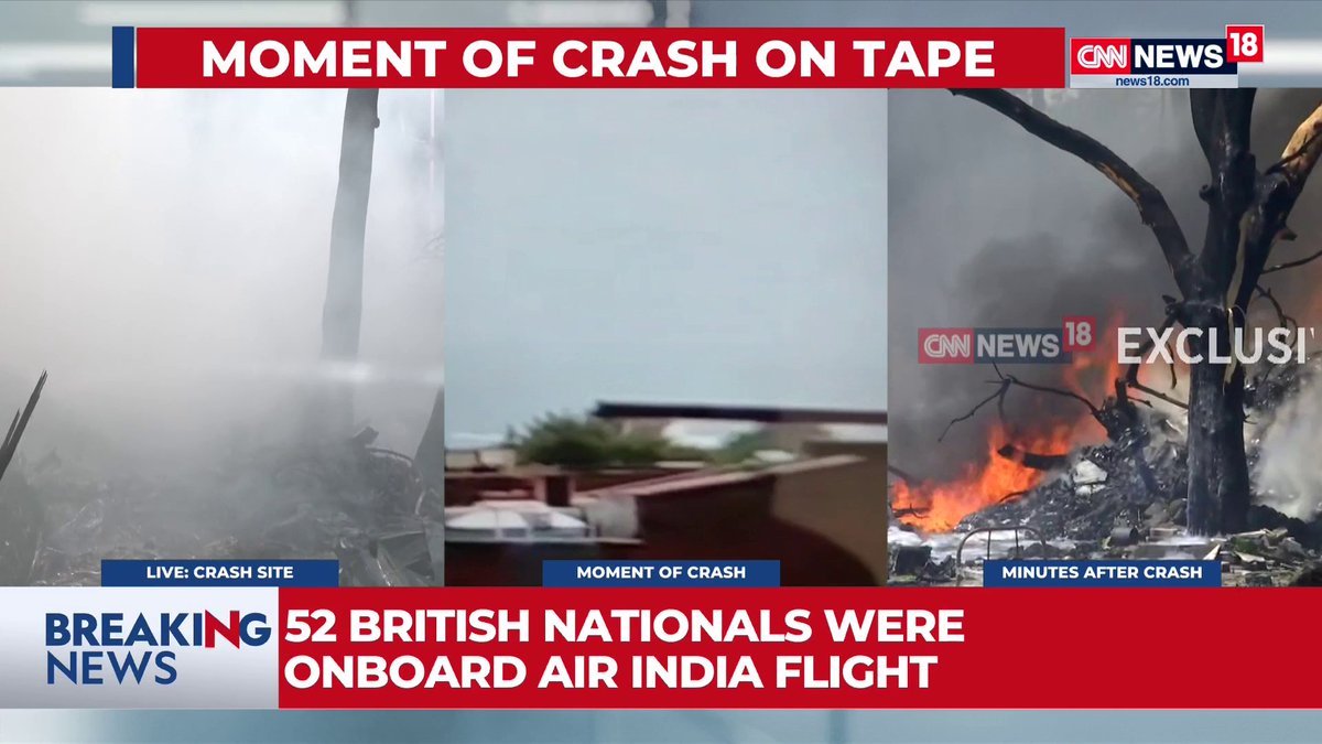 🇮🇳 | URGENTE: Un policía indio de alto rango dice: "La información preliminar sugiere que un vuelo de Air India con destino a Londres se estrelló en la residencia de médicos. La policía y las agencias llegaron al lugar en 2 o 3 minutos".