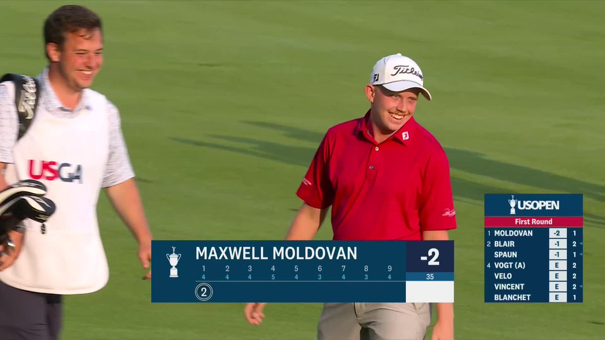 We have an early contender for shot of the day, and potentially shot of the championship! An EAGLE 🦅 has landed for Maxwell Moldovan on 1.