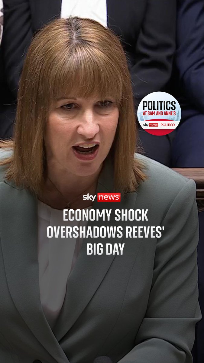On today's episode of Politics at Sam and Anne's... 🔴 Rachel Reeves has said this morning that the UK's shock economic shrinkage is 'disappointing'. How much will this overshadow yesterday's spending announcement? Tap to listen to Sam Coates Sky and @AnneMcElvoy analysis 👇