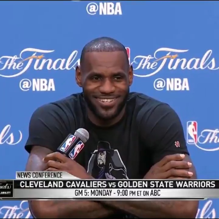 "What did Klay say?" 9 years ago today, LeBron's laugh & response to Klay saying "I guess his feelings just got hurt." Next 3 GMS during the 3-1 comeback 👑 41 PTS, 16 REB, 7 AST, 3 BLK 41 PTS, 11 AST, 8 REB, 3 BLK 27 PTS, 11 AST, 11 REB, 3 BLK
