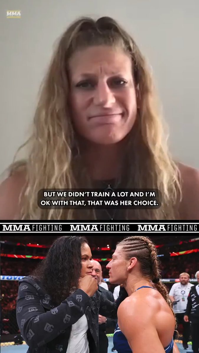 Kayla Harrison reacts to Amanda Nunes saying she left ATT to avoid conflict with her: "I do not want a Colby-Masvidal situation. That would suck." (🎥 Damon Martin)