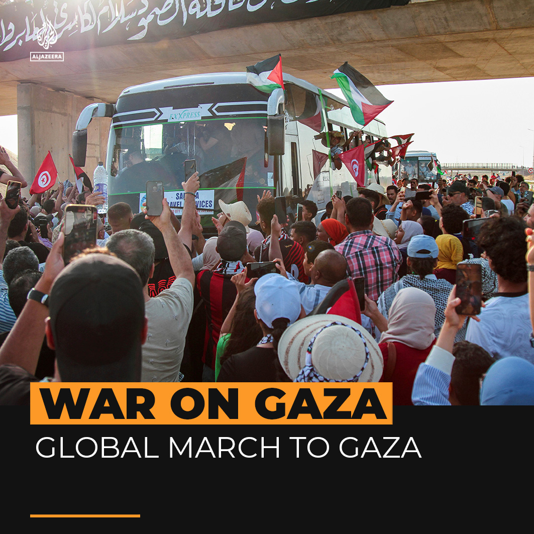 As part of the Global March to Gaza, activists from around the world will gather in Egypt to march through the Sinai Desert towards Gaza, challenging Israel’s siege and calling for an end to the genocide against Palestinians.