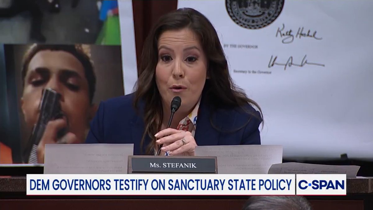 Complete exchange between Rep. Elise Stefanik and Governor Kathy Hochul at Sanctuary State Policies hearing. Gov. Hochul: "These crimes are horrific, I condemn them." Rep. Stefanik: "Because of your sanctuary state policies!"
