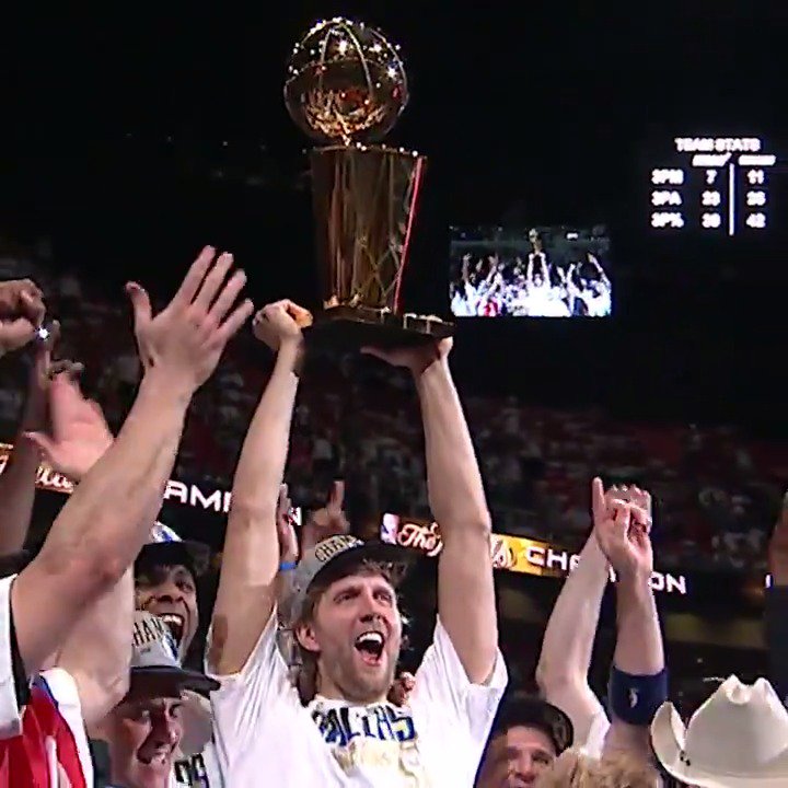 14 YEARS AGO TODAY Dallas Mavs won their 1st NBA Championship, beating "The Heatles" 105-95 in GM6 Dirk: 21 PTS, 11 REB Kidd: 9 PTS, 8 AST Terry: 27 PTS (11/16 FG) off the bench LeBron: 21 PTS, 6 AST Wade: 17 PTS, 6 AST Bosh: 19 PTS