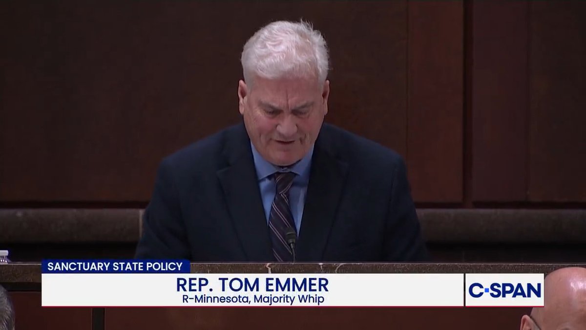 .Tom Emmer Tom Emmer (R-MN) to Governor Tim Walz: "It saddens me that you refuse to express regret from comparing ICE to Nazis."