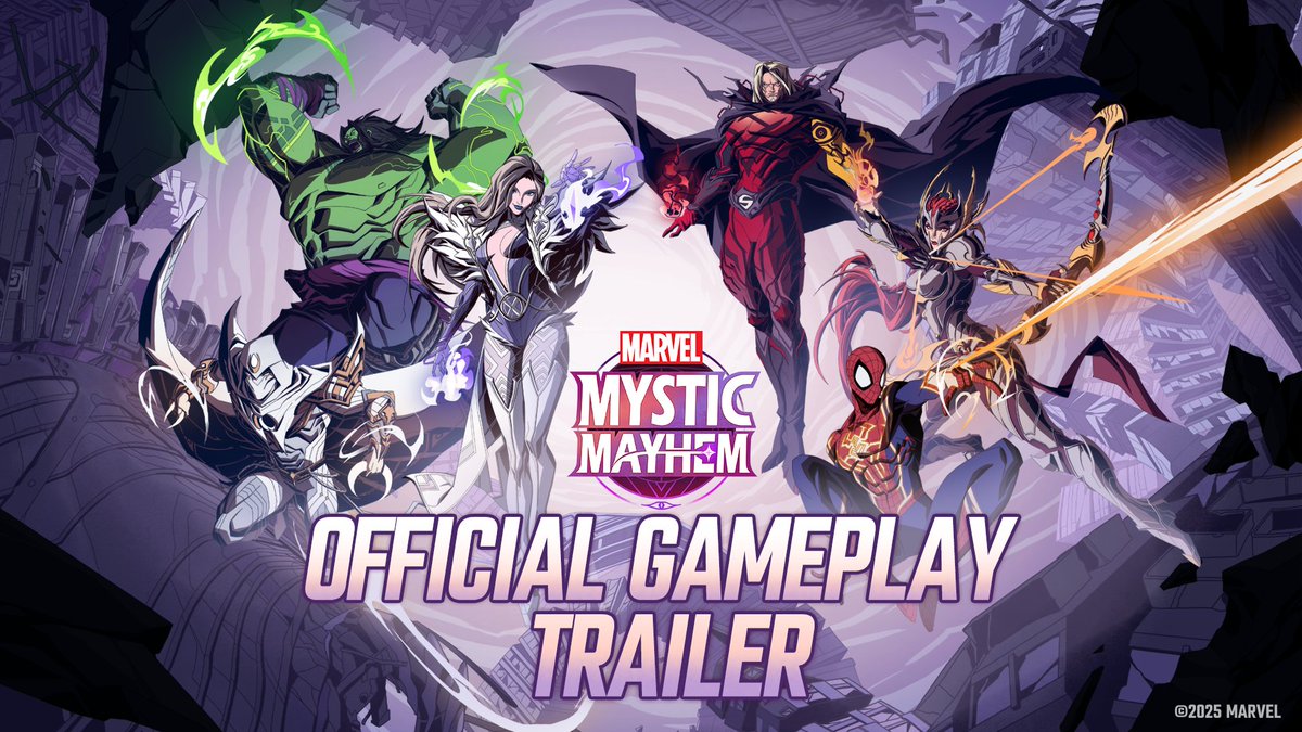 Assemble your team of legendary Marvel characters to save the world through tactical battles in MARVEL Mystic Mayhem! Celebrate the Global Launch on June 25 (PDT) and pre-register now: #MarvelMysticMayhem