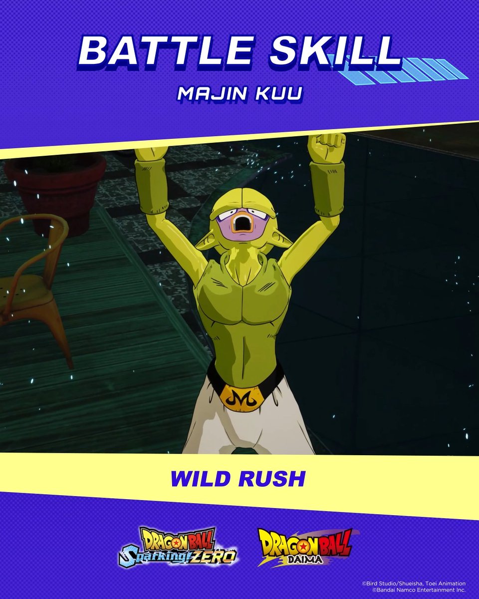He's not just power, he's got the brains to back it up. Go wild with Majin Kuu in DRAGON BALL: Sparking! ZERO - DAIMA Character Pack 1!