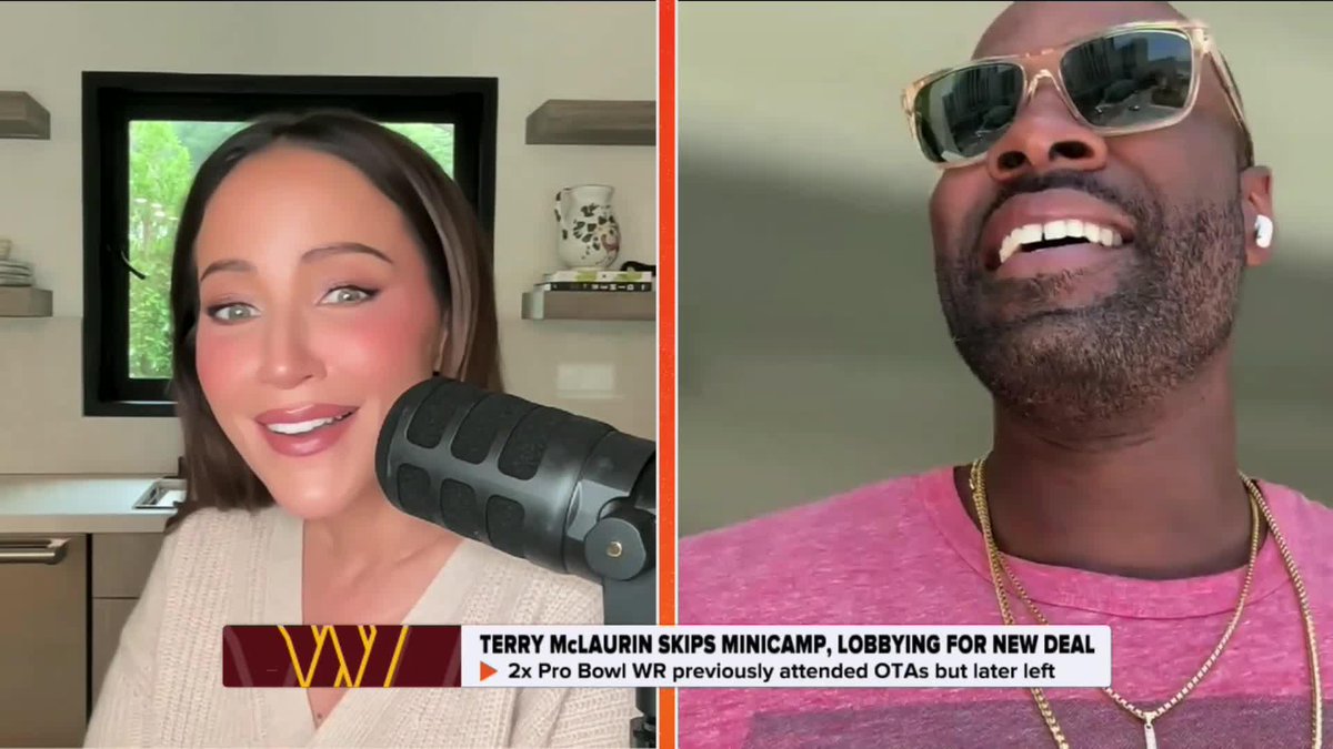 "Come on Magic, pay the man!" Calvin Johnson on Commanders WR Terry McLaurin. Kay Adams | Calvin Johnson Jr. | Earvin Magic Johnson