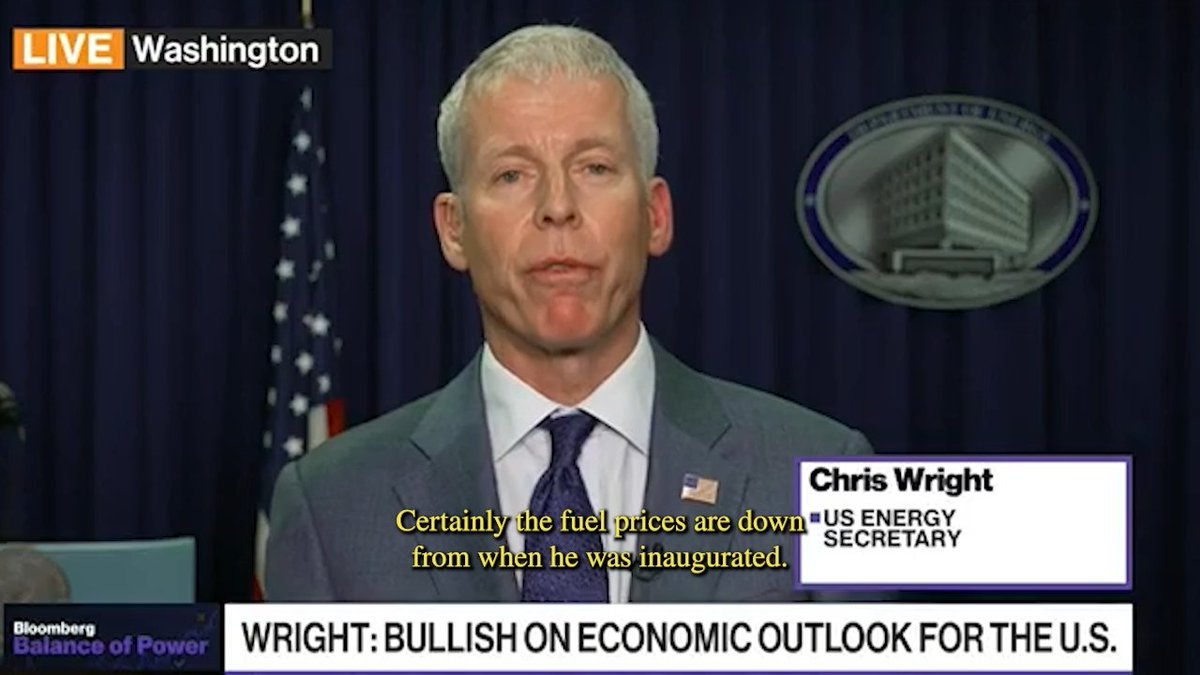 President Trump is 100% right – lower energy prices are good for Americans. And they are down since he became President.