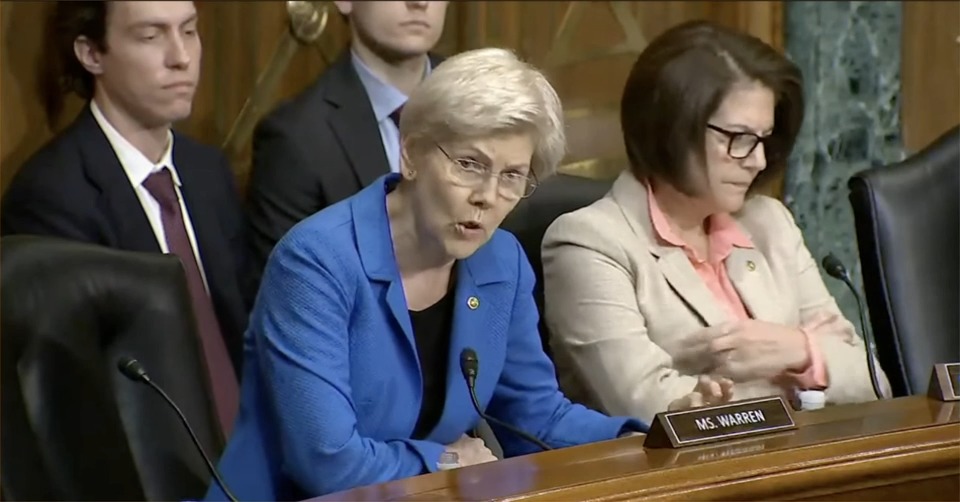 Sen. Warren: Why are you only okay with increasing the deficit when it kicks people off their health care? Trump Treasury Secretary: That figure is overstated by 5.1 million Sen. Warren: Oh! So you think it's okay to knock 10 million people off their health care