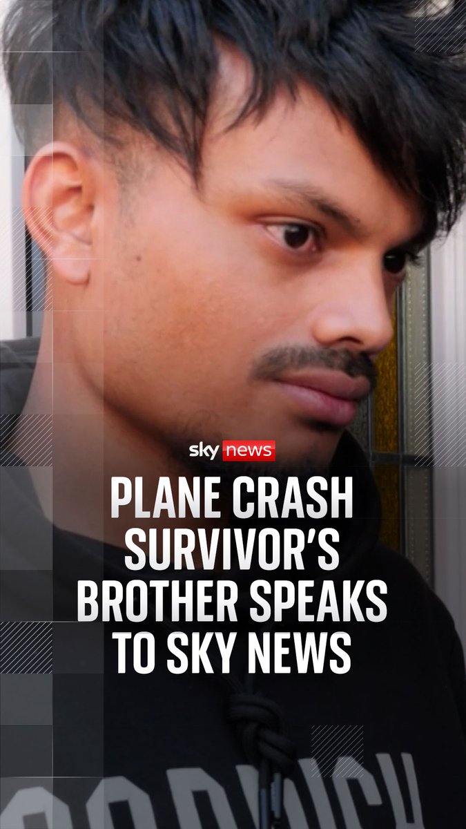 Shamaan Freeman-Powell speaks to Nayan Kumar Ramesh, the brother of the Air India plane crash survivor. He says it's a "miracle" that his sibling Vishwash survived - however he is "still worried" about his other sibling who was also on board the flight 🔗