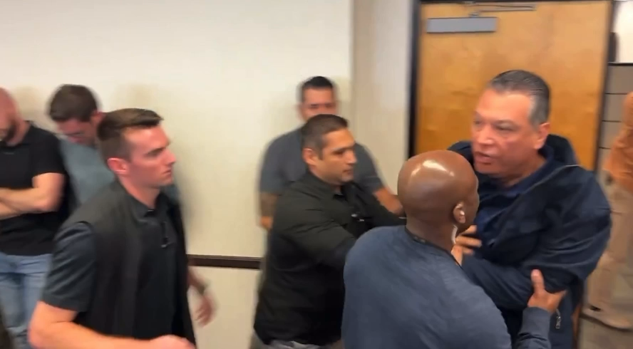 Sen. Alex Padilla was just handcuffed and detained while standing up to DHS Secretary Kristi Noem at her LA press conference. This is not America.