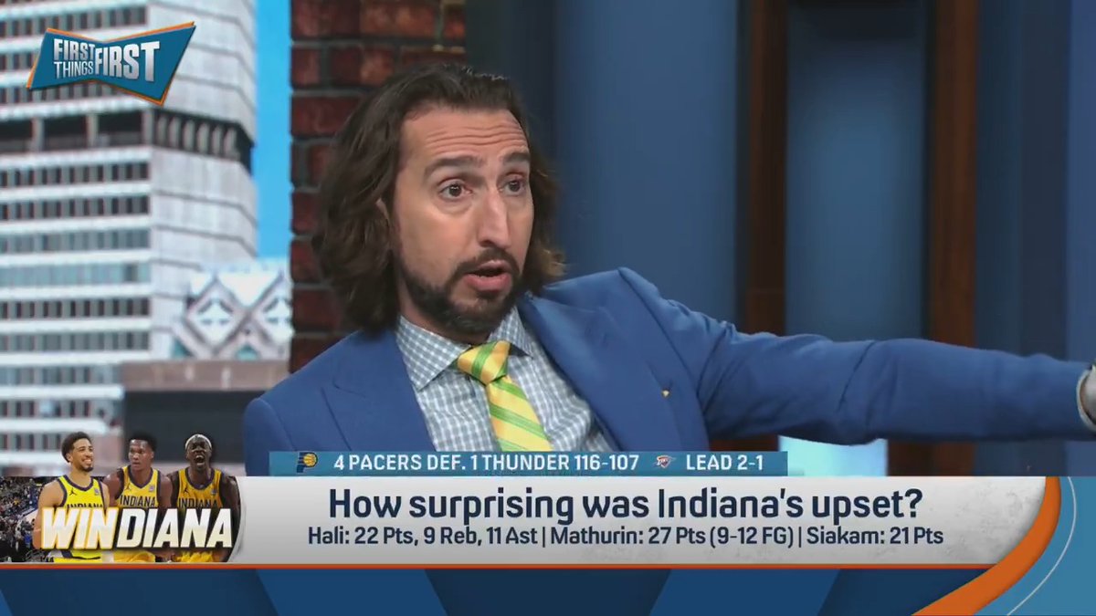 “I was as certain as anything… on the Thunder at least winning, if not covering… I am shocked, like truly shocked.” nick wright reacts to Indiana upsetting OKC in Game 3: