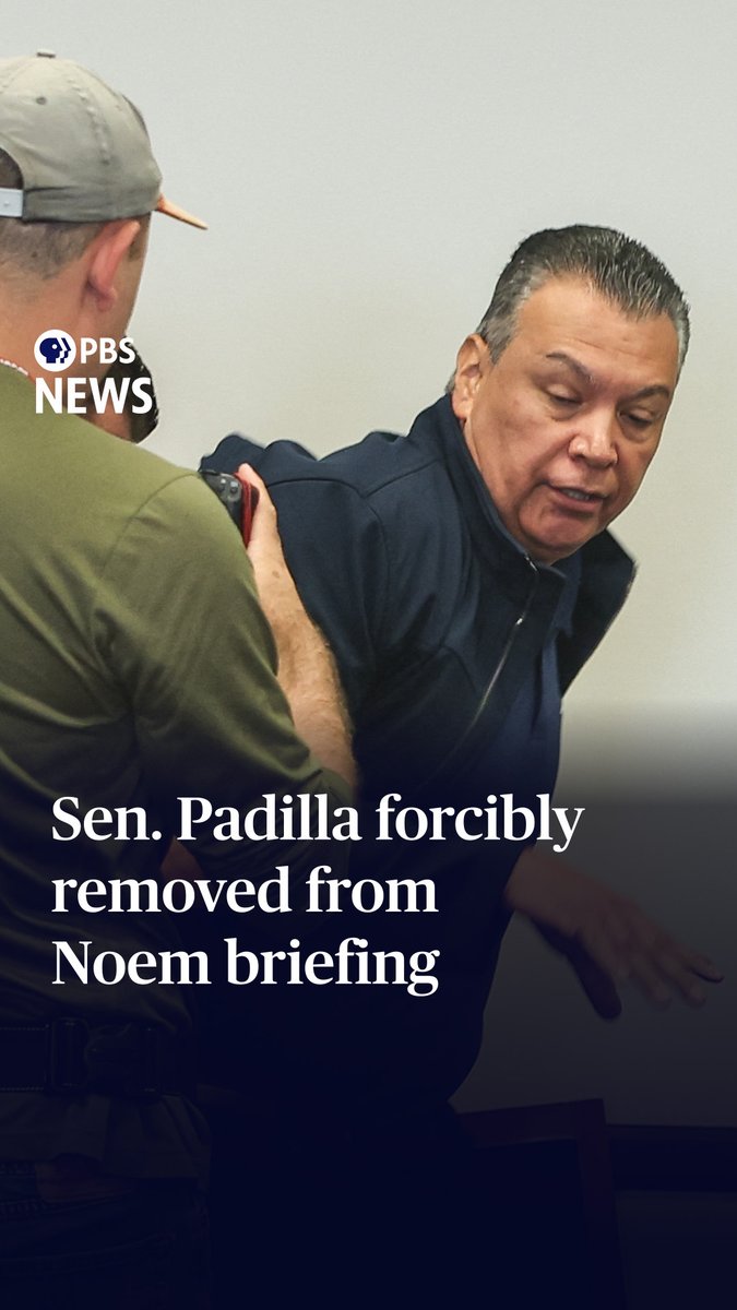 Sen. Alex Padilla, D-Calif., was forcibly removed by law enforcement officials after interrupting a news conference in Los Angeles led by Homeland Security Secretary Kristi Noem, who vowed that the Trump immigration crackdown in the city was “not going away.” Noem defended Trump’s militarized response to ongoing protests in Los Angeles against the administration’s ramped-up immigration raids. “We are staying here to liberate the city from the socialist and the burdensome leadership that this governor and that this mayor have placed on this country,” she said, shortly before Padilla could be heard identifying himself as a senator and saying he had questions for the secretary. Padilla was pushed out of the room by officials before he could get questions in. Noem continued with her remarks. Protests against Trump’s actions have emerged in other cities elsewhere in the country, with more demonstrations planned for the weekend. "Mr. Padilla was told repeatedly to back away and did not comply with officers’ repeated commands. Secret Service thought he was an attacker and officers acted appropriately," the Department of Homeland Security said in a statement on X. The department said Noem and Padilla met for 15 minutes following the news conference. In a statement, Padilla's office said the senator was "exercising his duty to perform Congressional oversight of the federal government's operations in Los Angeles and across California.” His office confirmed that Padilla was in the building and was listening to Noem’s remarks. “He tried to ask the Secretary a question, and was forcibly removed by federal agents, forced to the ground and handcuffed. He is not currently detained, and we are working to get additional information,” the statement added. California has challenged the administration’s deployment of military forces and National Guard to LA. A court hearing is scheduled for later Thursday.