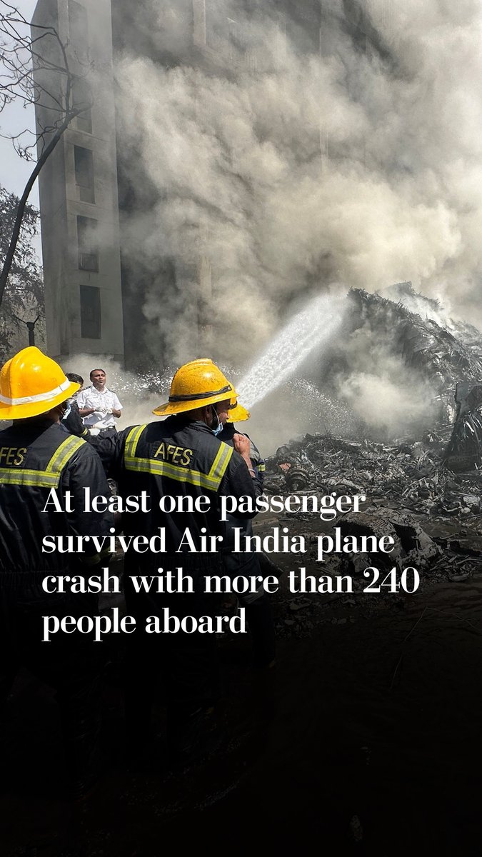 An Air India passenger jet with 242 people aboard crashed into a neighborhood. Authorities haven't confirmed the number of people killed on the plane or at the crash site.
