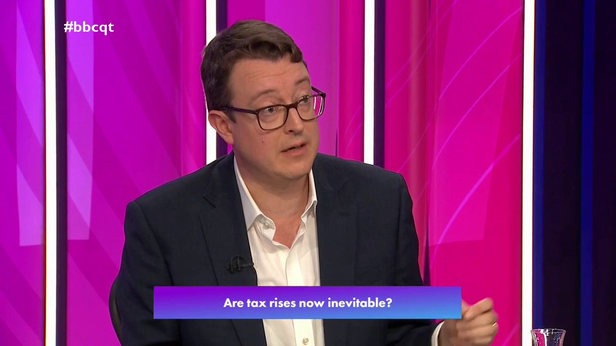 “We’ve already seen that this government can’t stick to its promises… we’ve already got more borrowing, and we are about to get more taxes” Conservative Simon Clarke says Chancellor Rachel Reeves’ spending choices have created a “doom loop” for UK economy #bbcqt