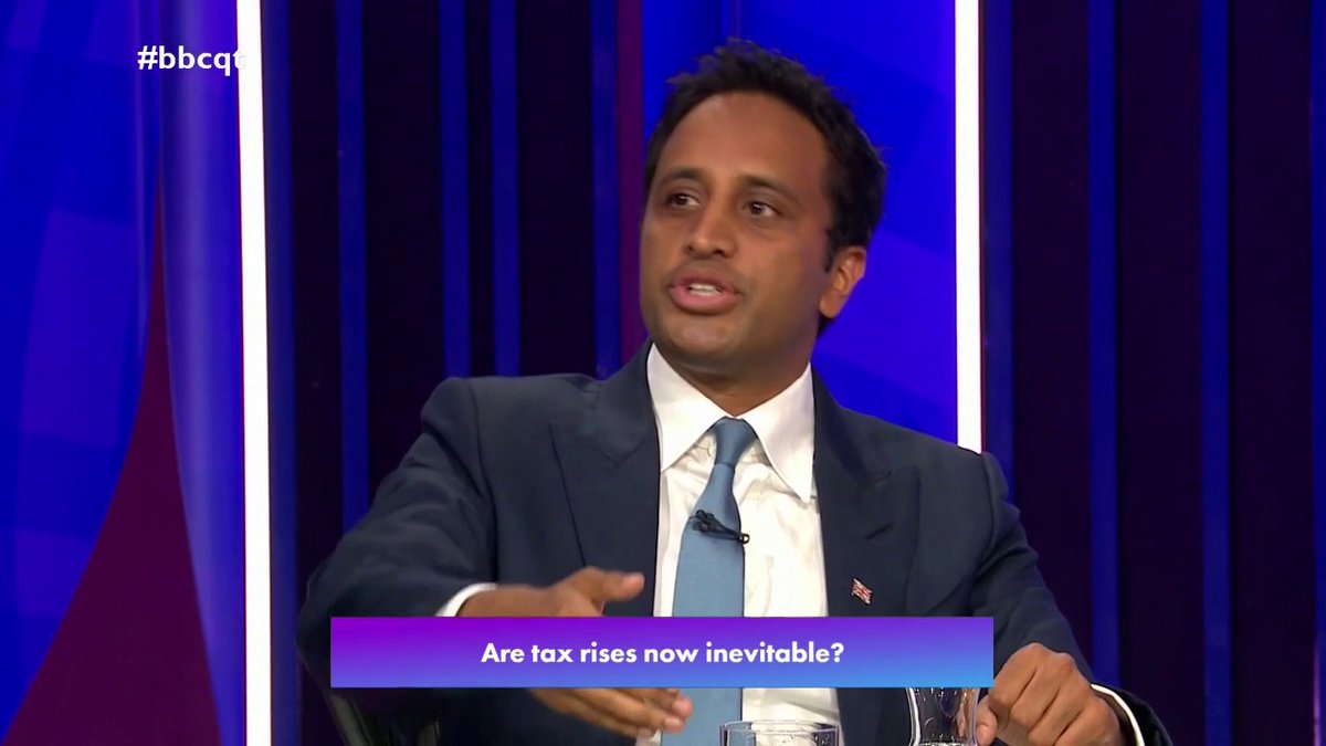 “Labour and the Tories are pretty much exactly the same, Labour just do what the Tories do a little bit faster” Reform UK’s Zia Yusuf says tax rises are “absolutely” inevitable under a Labour government following the Spending Review #bbcqt
