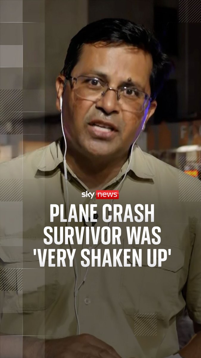 Our India reporter @NevilleSkyNews visited British national Vishwash Kumar Ramesh, who is believed to be the only survivor of the Air India plane crash. Read more: