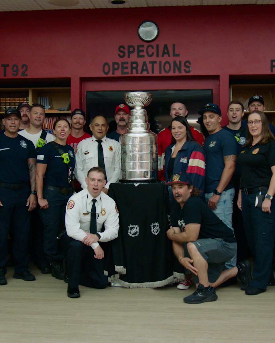 "To our hero, Capt. Jamie Pardo!" 👏 The NHL and the Florida Panthers surprised Capt. Jamie Pardo with the #StanleyCup and two tickets to Game 4 of the #StanleyCup Final! Catch Game 4 of the #StanleyCup Final TONIGHT at 8p ET on NHLonTNT, Sports on Max, Sportsnet, and TVA Sports!
